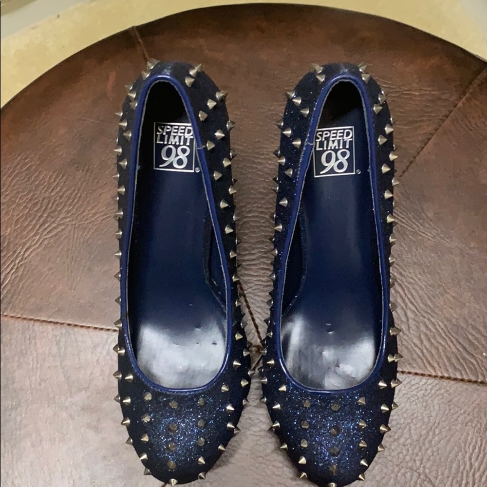 Speed Limit 98 Navy Spike Heels